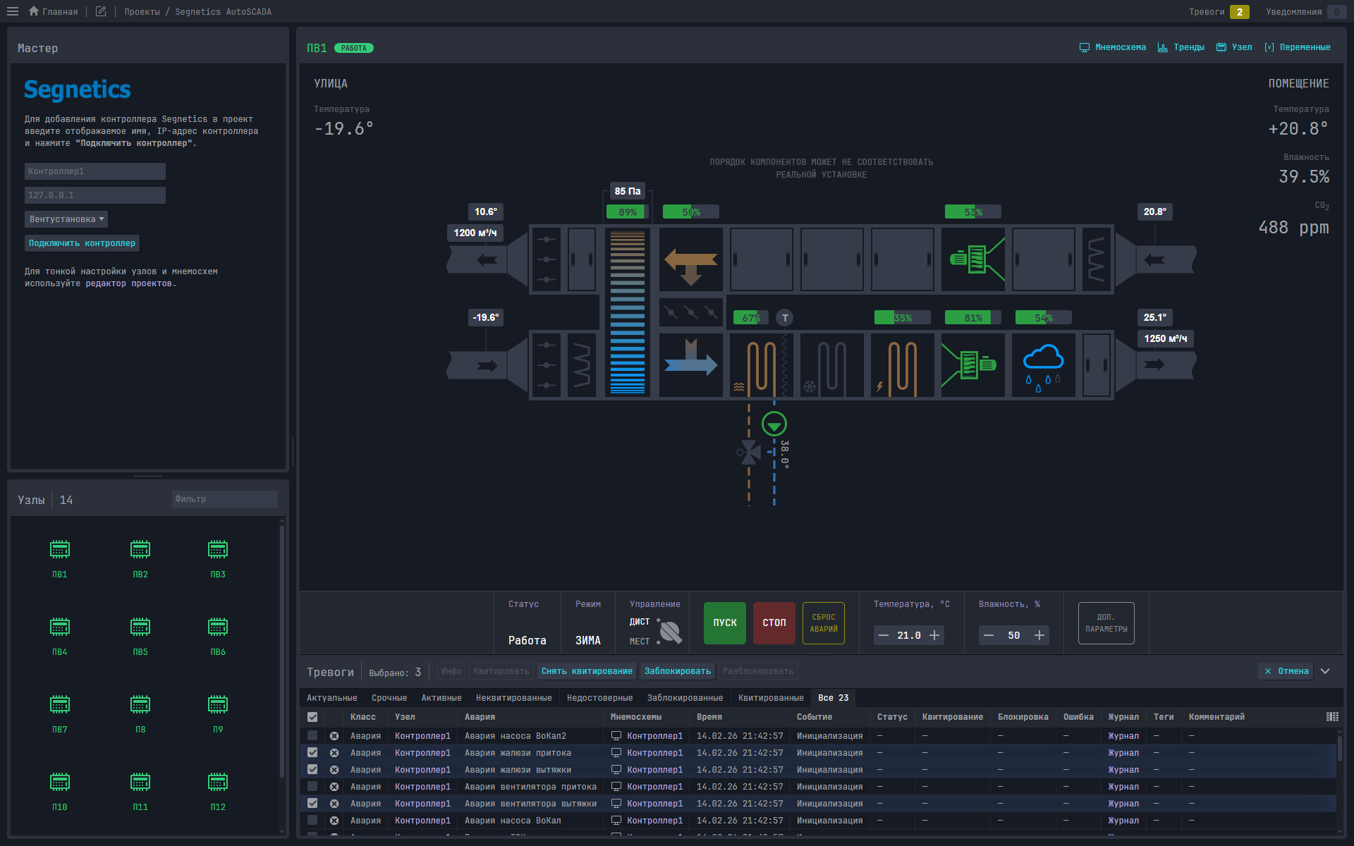 SCADA Пульт.Онлайн: AutoSCADA II для компании Segnetics